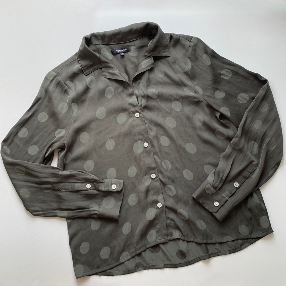 Madewell Jacquard Dot Pajama Shirt, Women’s Size Medium